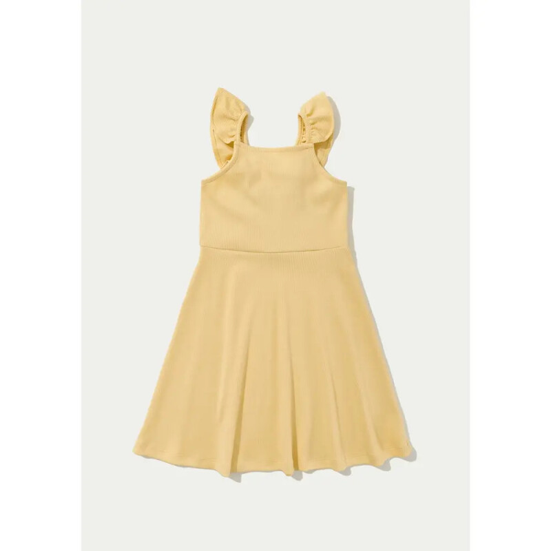 VESTIDO CURTO FEM AMARELO CLARO
