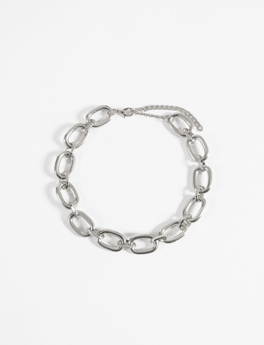 Collar eslabones - plateado 