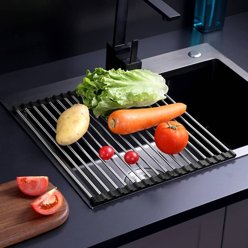 Escurridor de platos enrollable fregadero Escurridor de platos enrollable fregadero