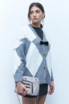 Cardigan rombos gris