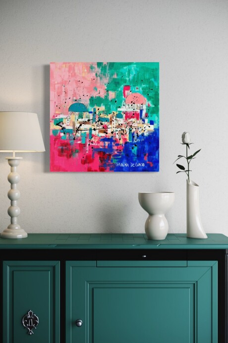El Mundo Es Un Pañuelo, 2022. Acrílico Sobre Tela. 60 x 60cm. El Mundo Es Un Pañuelo, 2022. Acrílico Sobre Tela. 60 x 60cm.