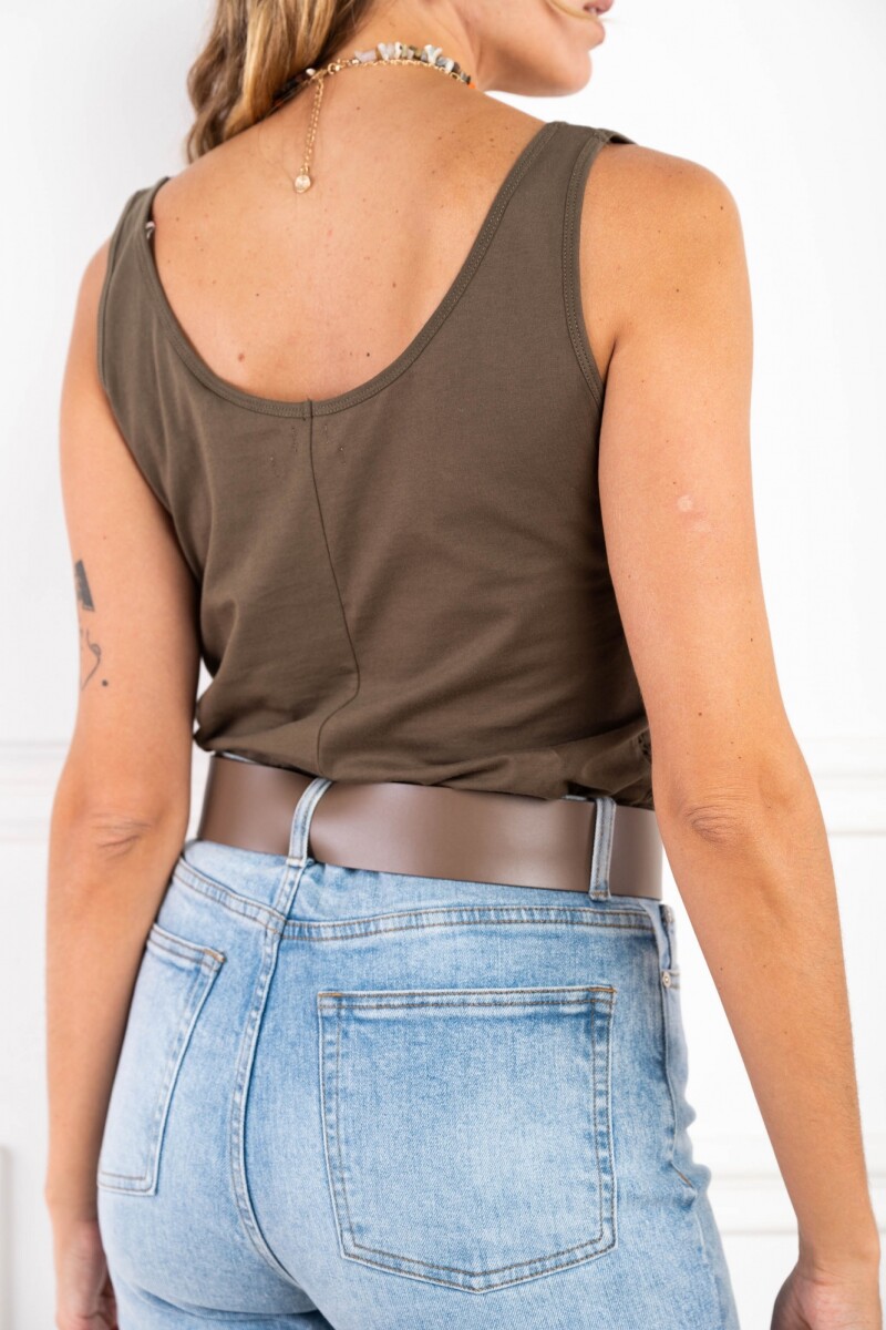 Musculosa Algodón Peinado Safari