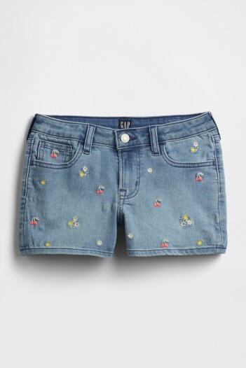 Short De Jean Niña Blue Multi Floral