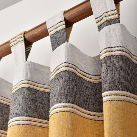 Cortinas 2 Paños 80% Algodón Origen India 140x200cm Beige