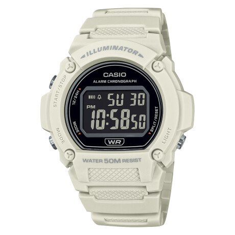 Reloj CASIO W219HC-8BVDF en Resina Beige Esfera 47mm 0