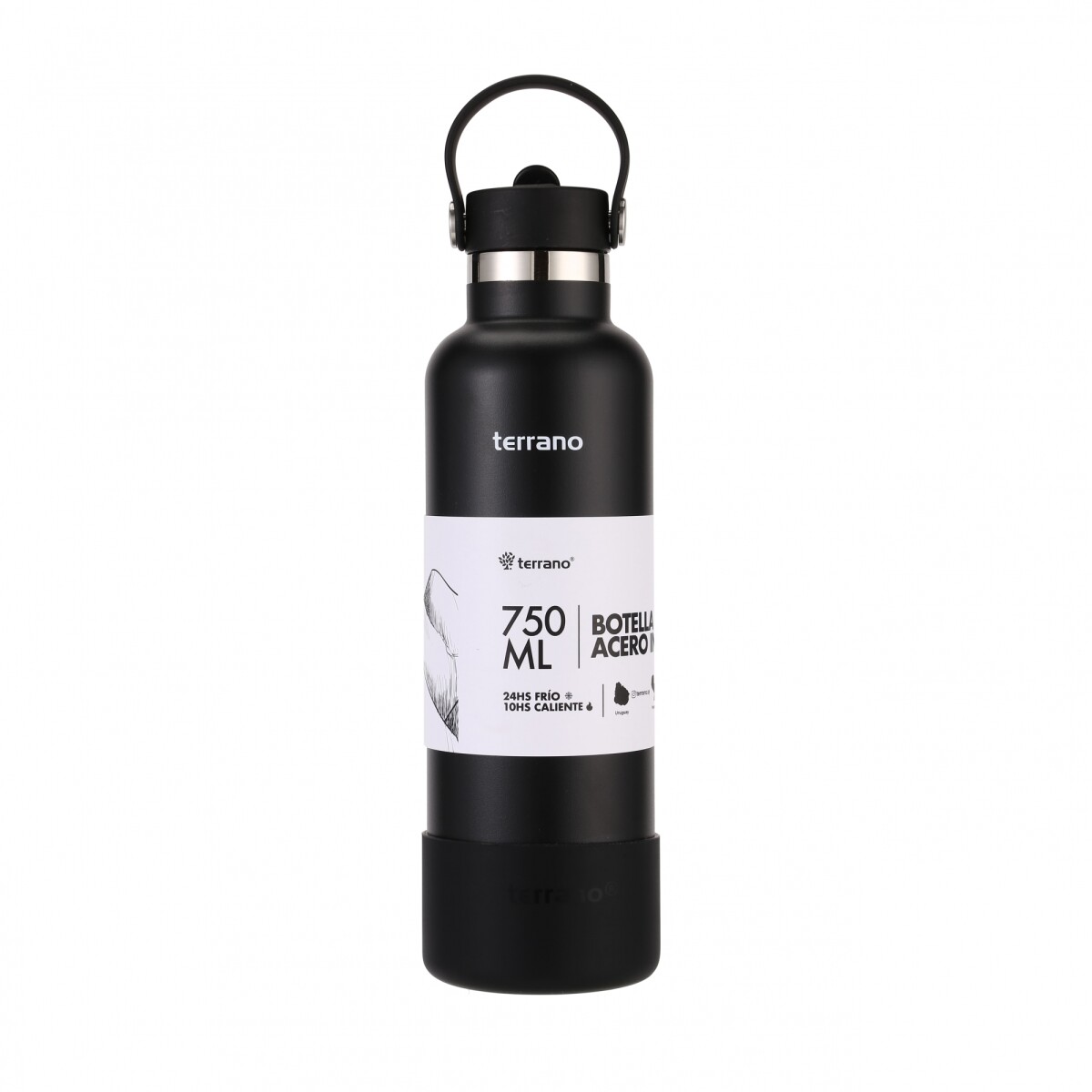 BOTELLA TERRANO 750ML PICO + BOTA - NEGRO 