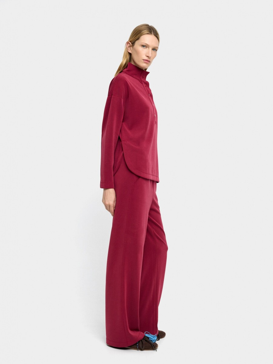 Pantalón Con Cintura Elástica Tacto Suave rojo