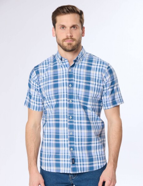 CAMISA SPORT A CUADROS Azul