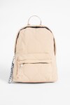 Mochila de tela matelaseada beige