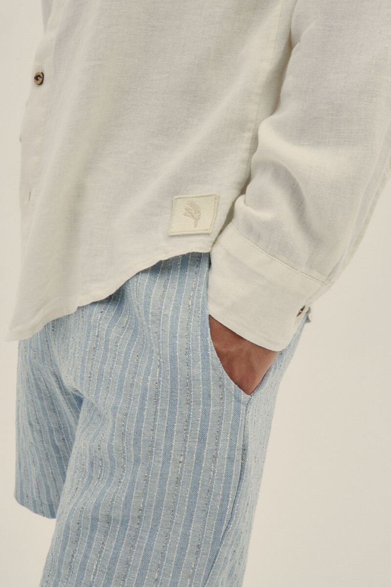 LONG SLEEVE LINEN SHIRT Cream