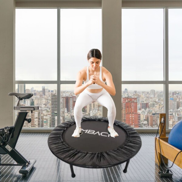 Mini Trampolin Plegable Cama Elástica Saltarín Fitness 102 Cm IMBACK Color Negro Mini Trampolin Plegable Cama Elástica Saltarín Fitness 102 Cm IMBACK Color Negro