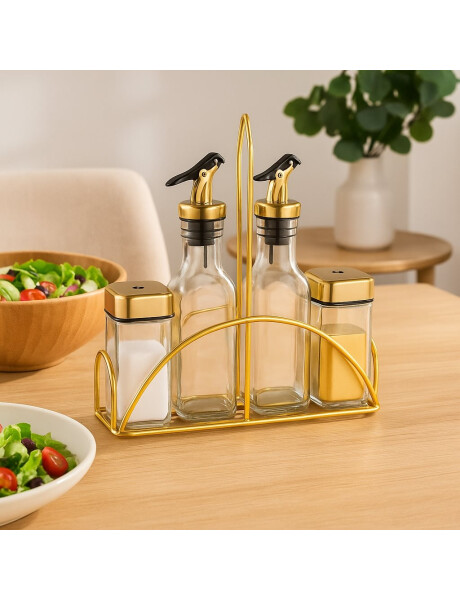 SET ESPECIEROS DE VIDRIO CON SOPORTE METAL, 4 PIEZAS TAPA PLÁSTICA BRONCE SET ESPECIEROS DE VIDRIO CON SOPORTE METAL, 4 PIEZAS TAPA PLÁSTICA BRONCE