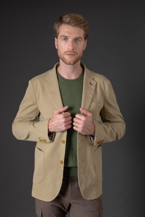 Saco Twill liso Beige