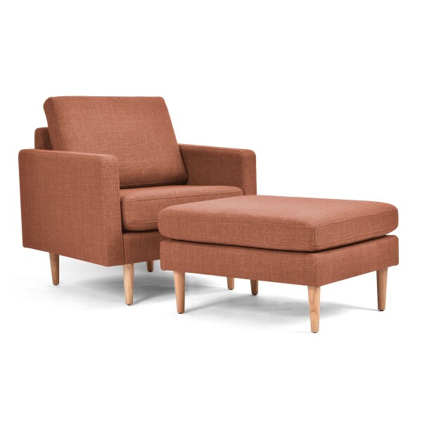 Isla Pie De Cama Puff Apoyapies Otomano Tokio MARRON