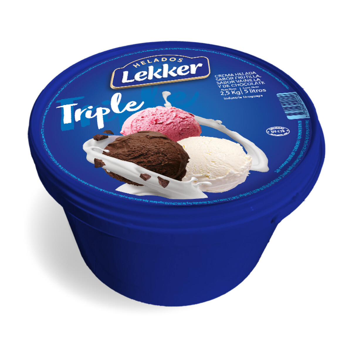 Lekker 5 Lt Frutilla / Crema / Chocolate 