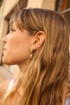 Crystal Earrings Beige