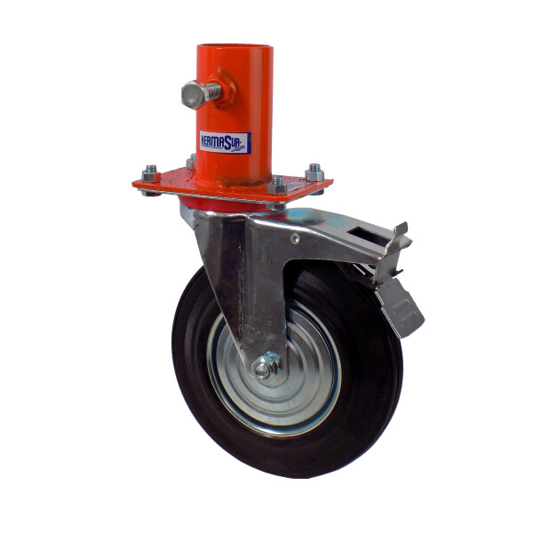 Rueda para andamio con freno Hermasur 200mmø Rueda para andamio con freno Hermasur 200mmø