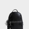 Mochilas Urbanas Mochila Efecto Croco Con Charm - Negro