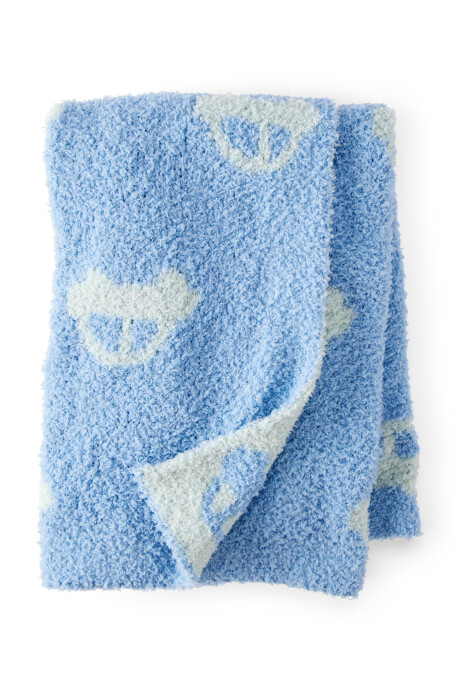 Manta de peluche, azul, diseño autos Sin color