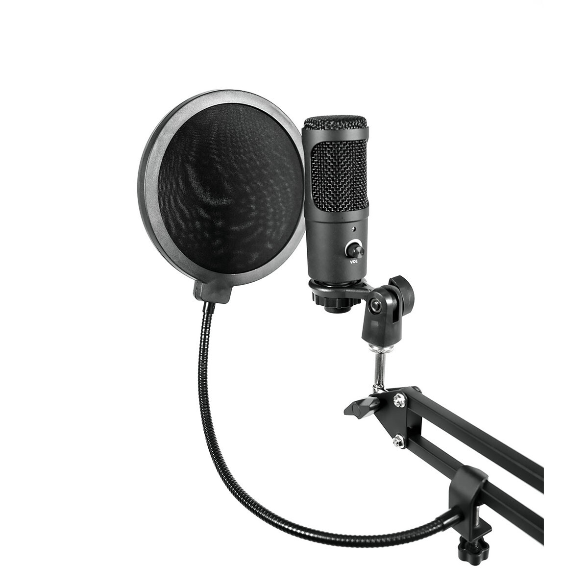 MICROFONO SET APOGEE BM900 USB/XLR-3.5MM C/SOPORTE Y ANTIPOP 