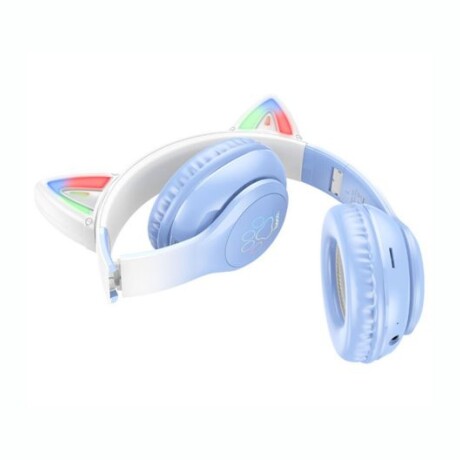 HOCO W42 HEADPHONES CAT CON OREJAS P/NIÑOS BT Auriculares Infantiles Inalámbricos HOCO W42 BT Con Orejas - Crystal Blue