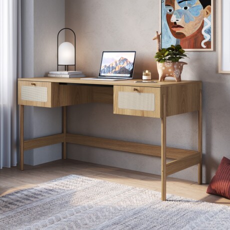 Escritorio Oslo Natural con tejido