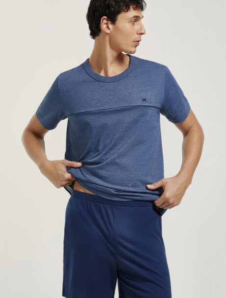 PIJAMA DE ALGODÓN AZUL