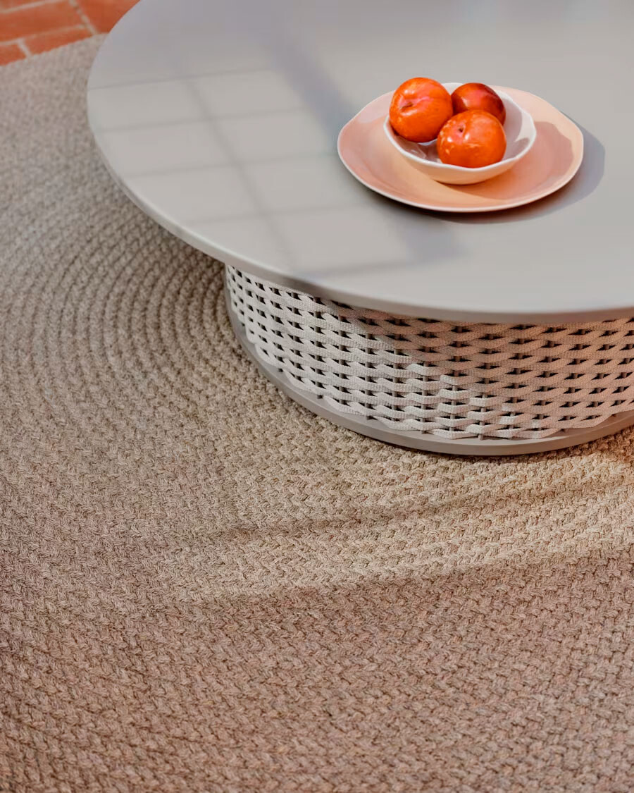 Alfombra Despas en fibras sintéticas beige Ø150 cm Alfombra Despas en fibras sintéticas beige Ø150 cm