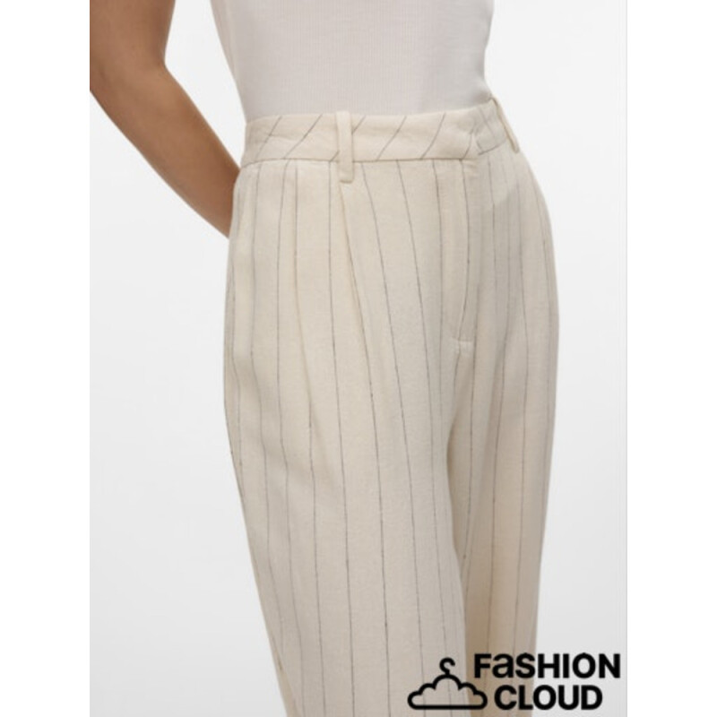 VMMINDY MW LINEN DAD PANT MIX Oatmeal-Melange