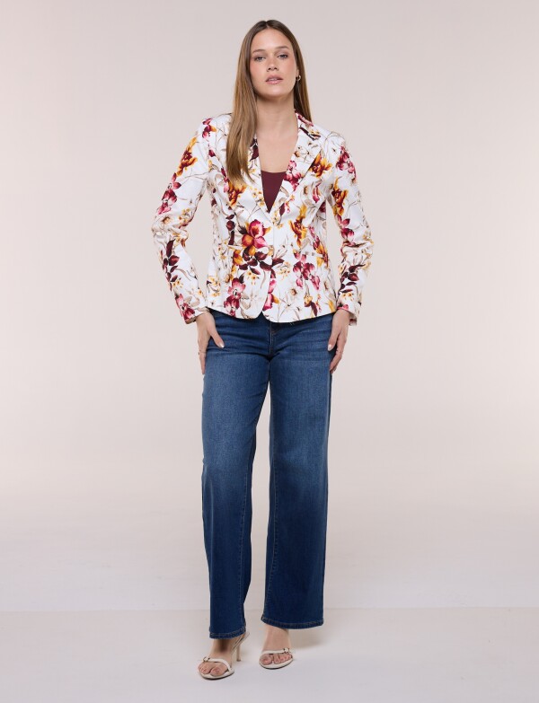 Blazer Flores BLANCO/MULTI