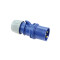 Ficha Macho PCE IP-67 220/240V H6 azul 16A 2P+T