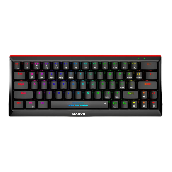 Teclado Gamer Marvo Mecánico Kg962w 60% TECLADO MARVO MECANICO KG962W 60% SW BLU