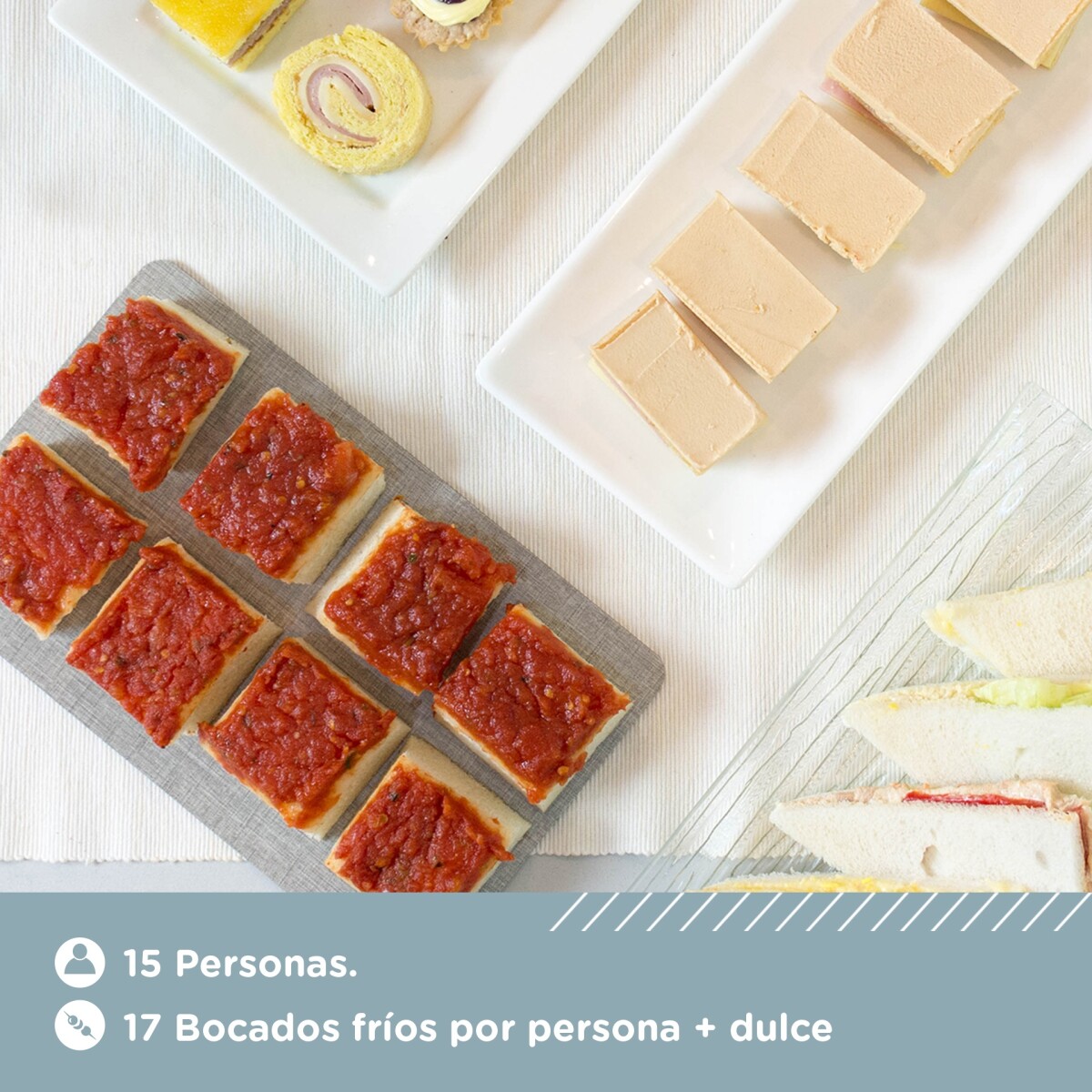Lunch Fiestas 15 Personas - Sin dulce - 000 