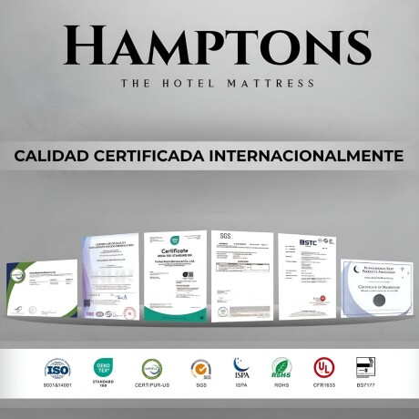 Sommier 2 Plazas HAMPTONS Hybrid Silver Smart Box Baúl Negro