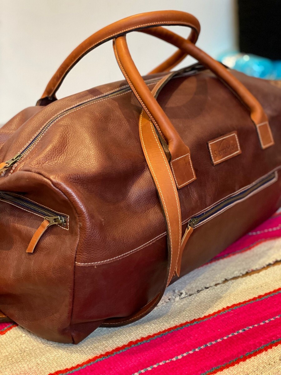 Weekender Bag - Chocolate Blue Zip 