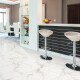 Semi Gres Carrara Blanco Marmolado Semi Mate 45X90Cm Piso Pared GAMAS DE GRIS
