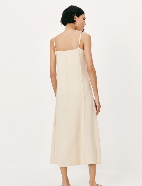 VESTIDOS LARGO SIN MANGAS BEIGE