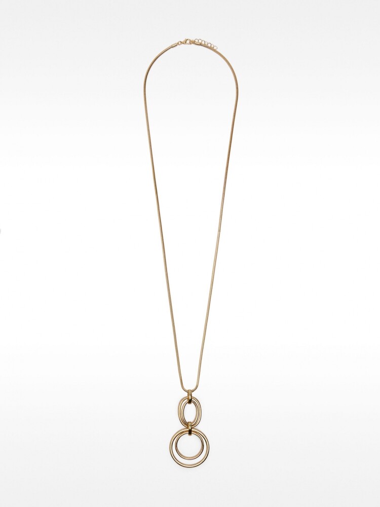 Collar Largo Con Colgante dorado