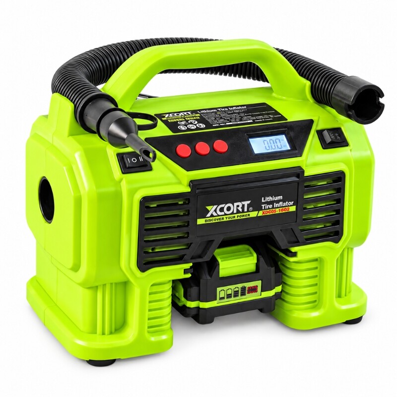 XCORT COMPRESOR DIGITAL DUAL PRO 21V&12V 160PSI +BATERIA 2.0MAH + CARGADOR + 3 A Xcort Compresor Digital Dual Pro 21v&12v 160psi +bateria 2.0mah + Cargador + 3 A