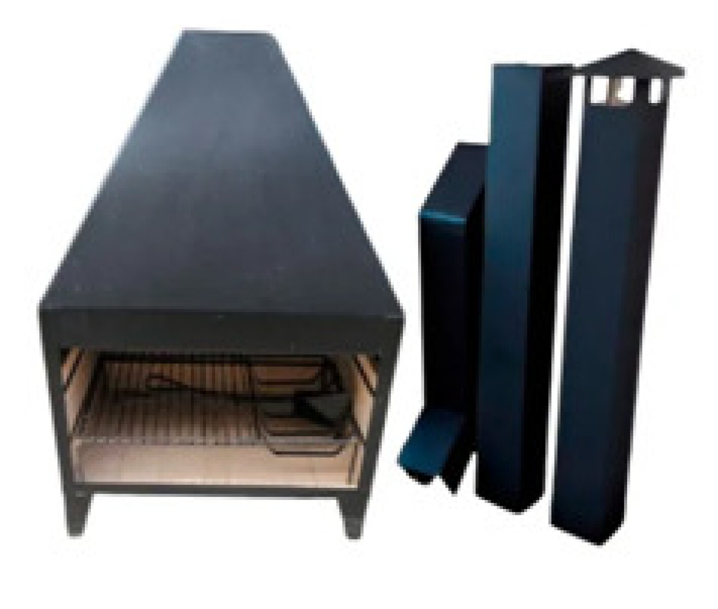 ESTUFA CON REVESTIMIENTO 80X80 + PARRILLA PALA ATI - N/a 