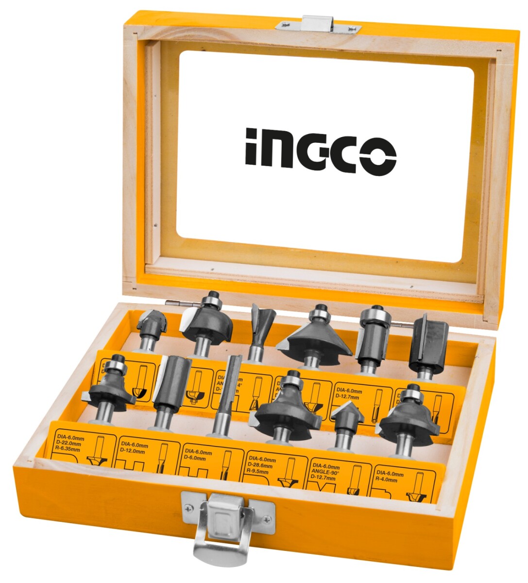 KIT 12 FRESAS 8MM INGCO AKRT1211 