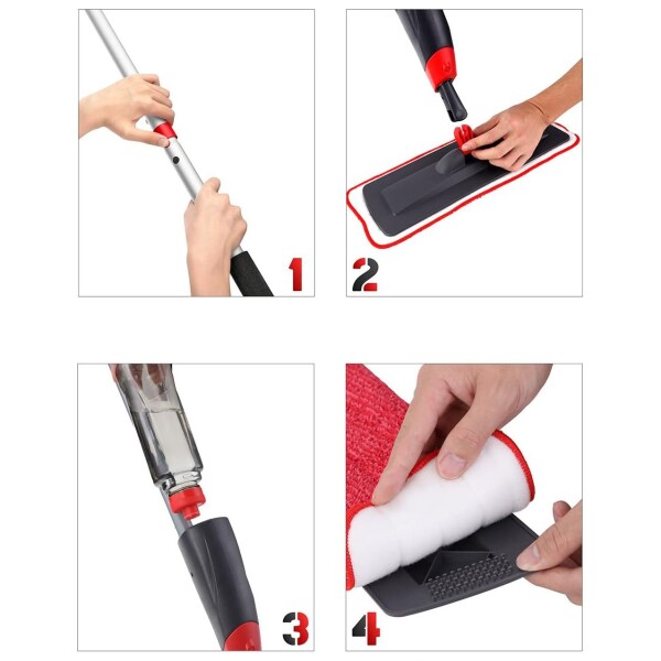 Mopa Spray Gatillo Rociador Cabezal 360 Pulverizador Variante Color Gris