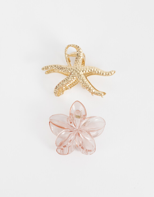 Broches Sets Hawaianas Set De Broches - Combinacion Bicolor