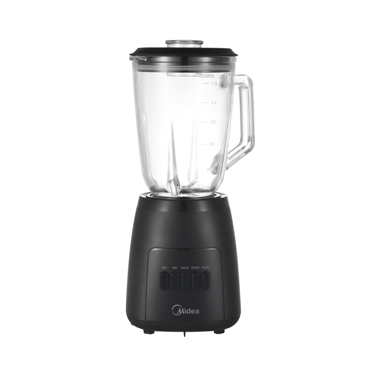 LICUADORA MIDEA NEGRA 1,5L JARRA DE VIDRIO MJ-BL6014W 