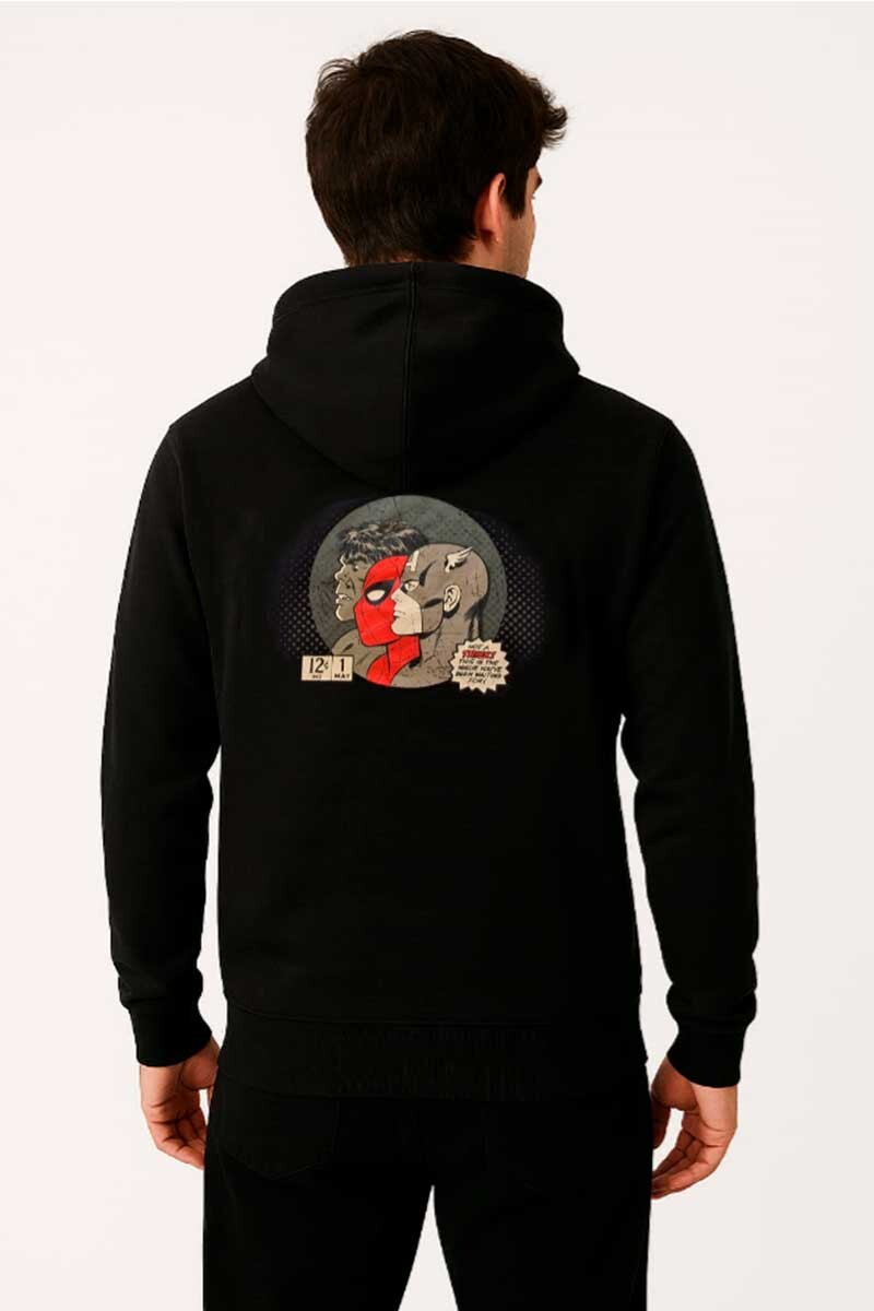 CANGURO ADULTO MARVEL COMICS SUPER HEROES Negro