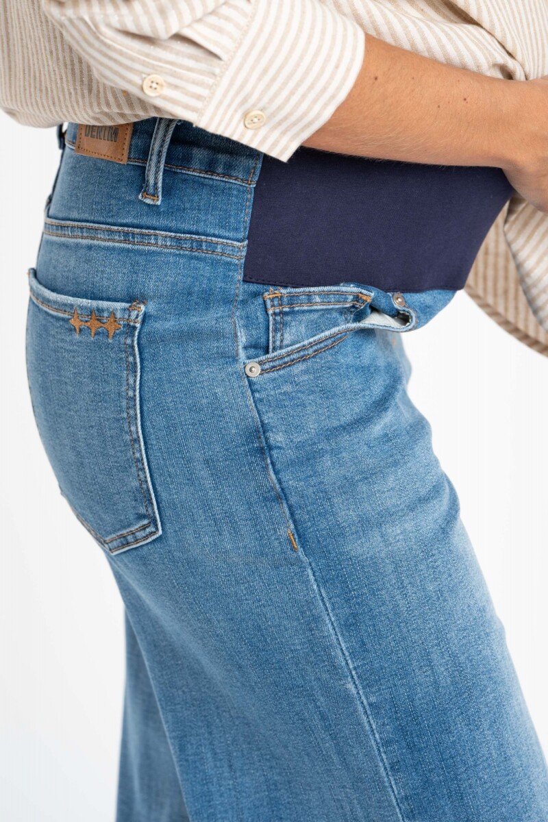 Jean Lemon Mama Flared Wide Leg Denim