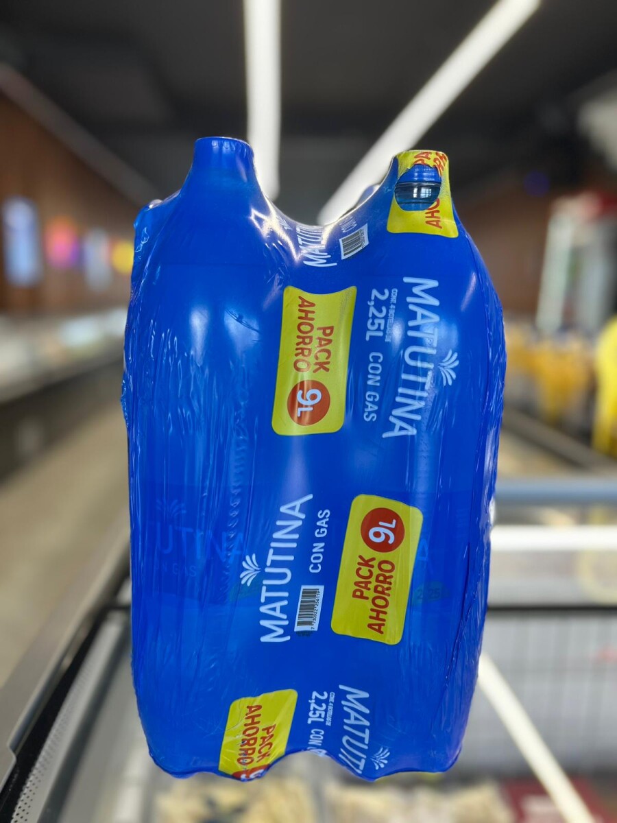 AGUA MATUTINA PACK 9 LITROS CON GAS 