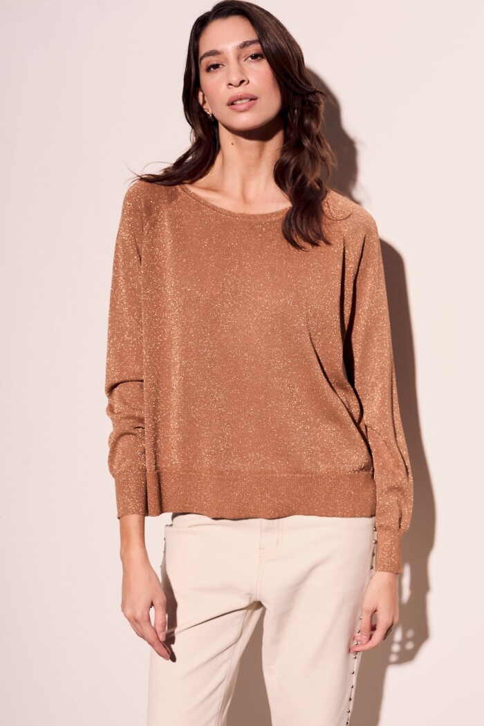 Sweater Lurex Camel