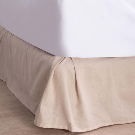 CUBRE SOMMIER 1 1/2 PLAZA LINO NATURAL-BEIGE LINO BEIGE