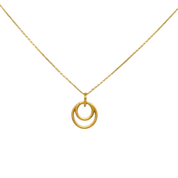 Conjunto Aro doble unido-Oro bajo-Sin piedra-CJ8055 Sinpiedra